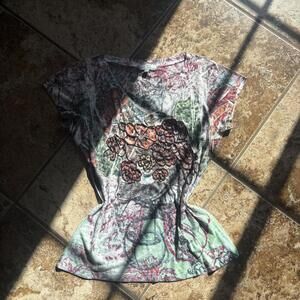 Y2K 2000s floral women's top